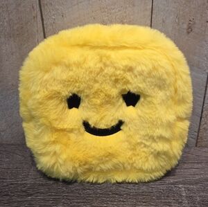 Starface Yellow Smile Plush Bag Zipper Makeup Bag Pouch EMPTY BAG ONLY